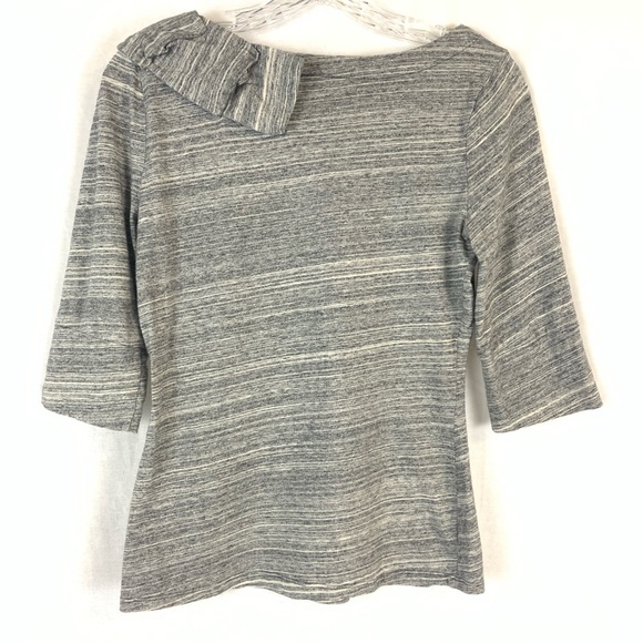 Anthro Postmark Striped Bojagi Bow 3/4 Sleeve Top - Picture 2 of 8